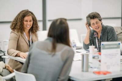 Morgan Mickle of WI-HER and Lani Marquez of URC represent ASSIST at the USAID event, “Learning from Zika.” Photo Credit: David Alexander, Johns Hopkins Center for Communication Programs, and Sloane Prince, Johns Hopkins Center for Communication Programs, 2019