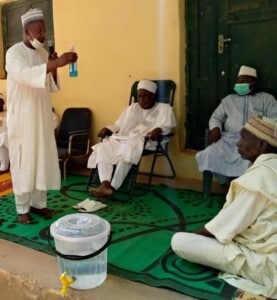 Courtesy visit/community Sensitization on the prevention of COVID 19 with the District Head of Dutsin Mari at Koko-Besse LGA